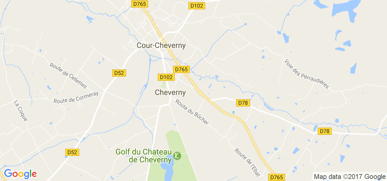 map de la ville de Cheverny