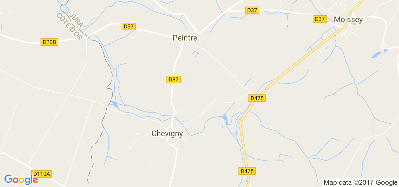 map de la ville de Chevigny