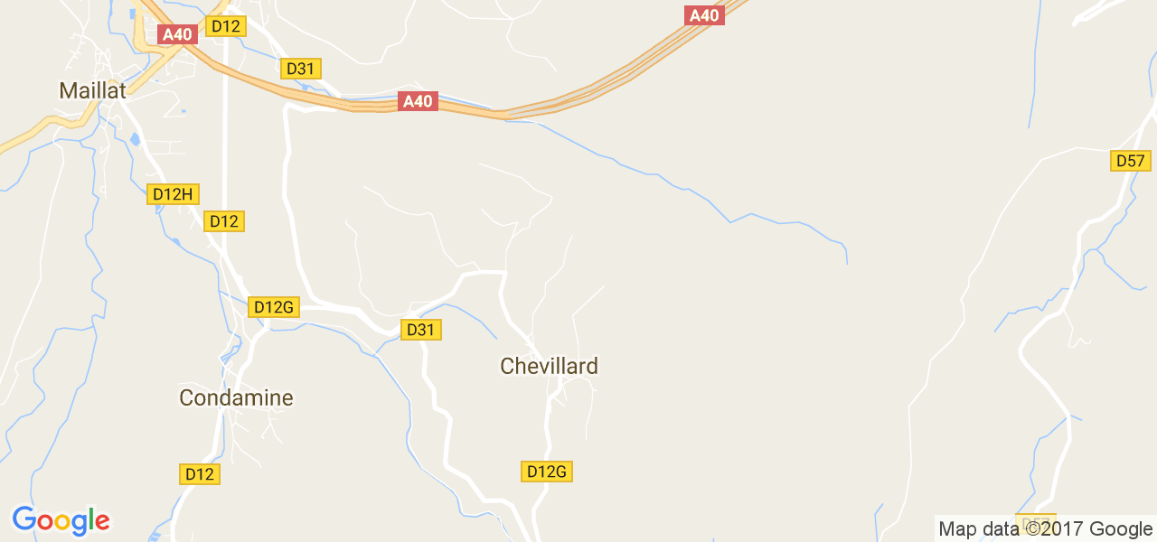 map de la ville de Chevillard