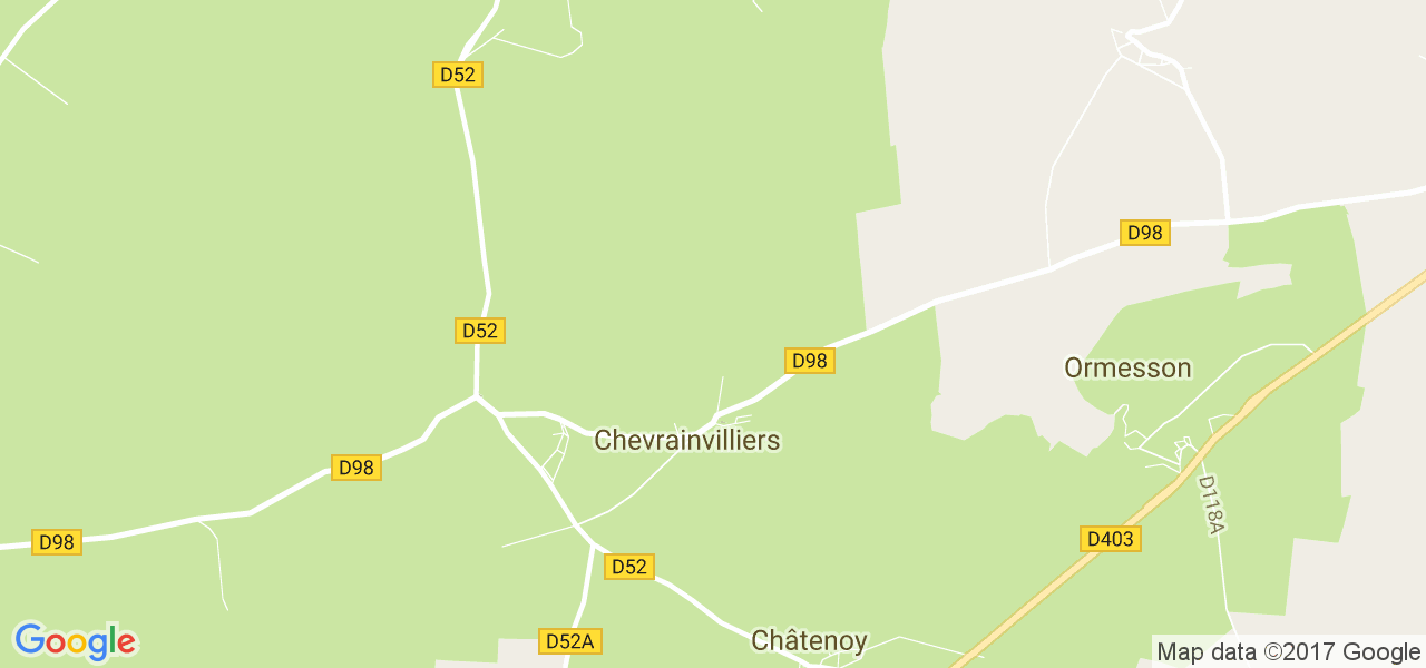 map de la ville de Chevrainvilliers