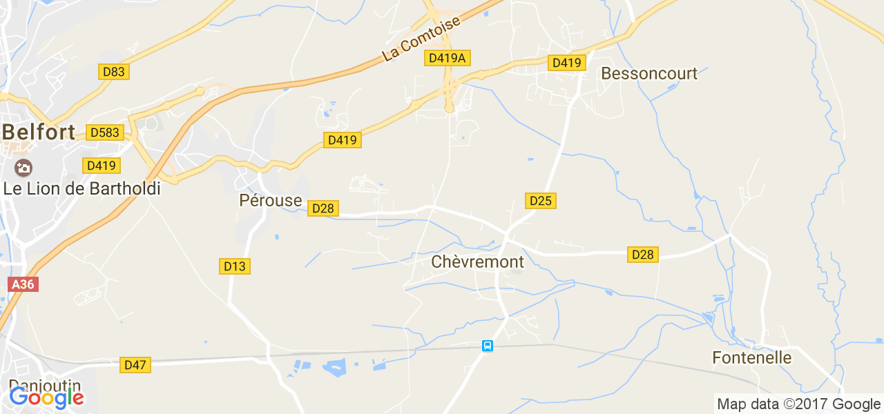 map de la ville de Chèvremont