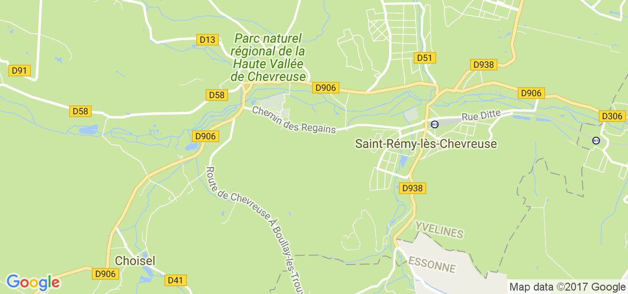 map de la ville de Chevreuse