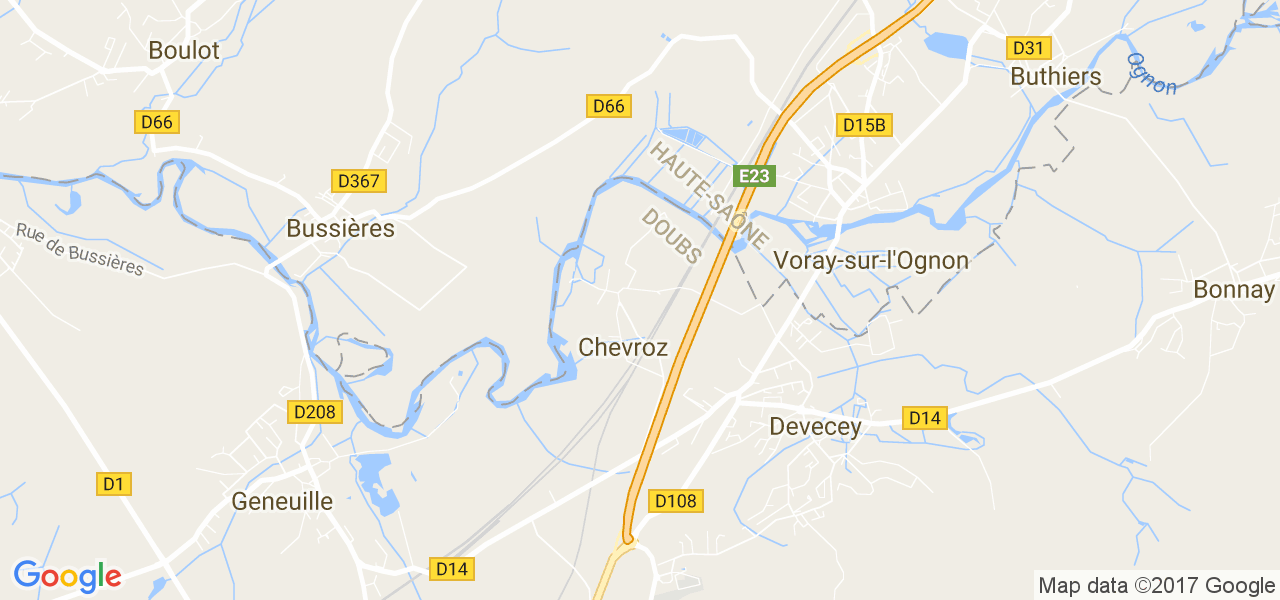 map de la ville de Chevroz