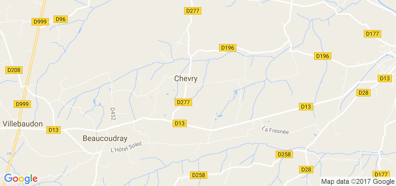 map de la ville de Chevry