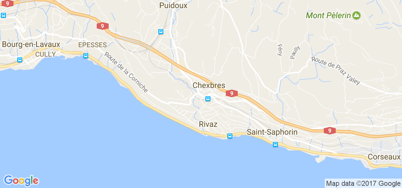 map de la ville de Chexbres