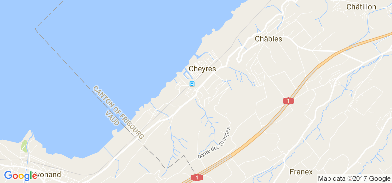 map de la ville de Cheyres