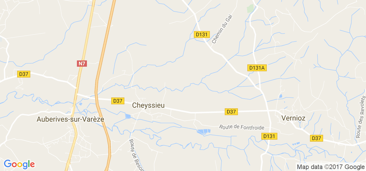 map de la ville de Cheyssieu