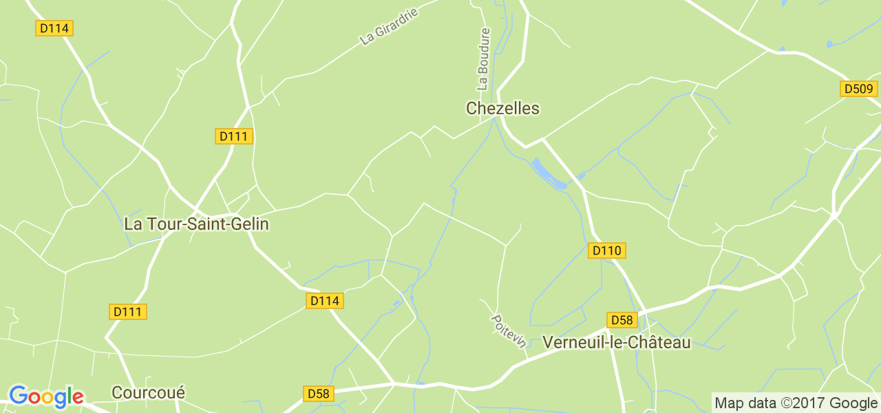 map de la ville de Chezelles