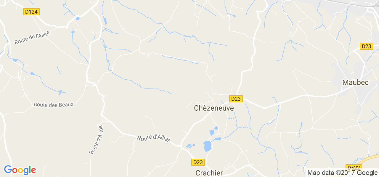 map de la ville de Chèzeneuve