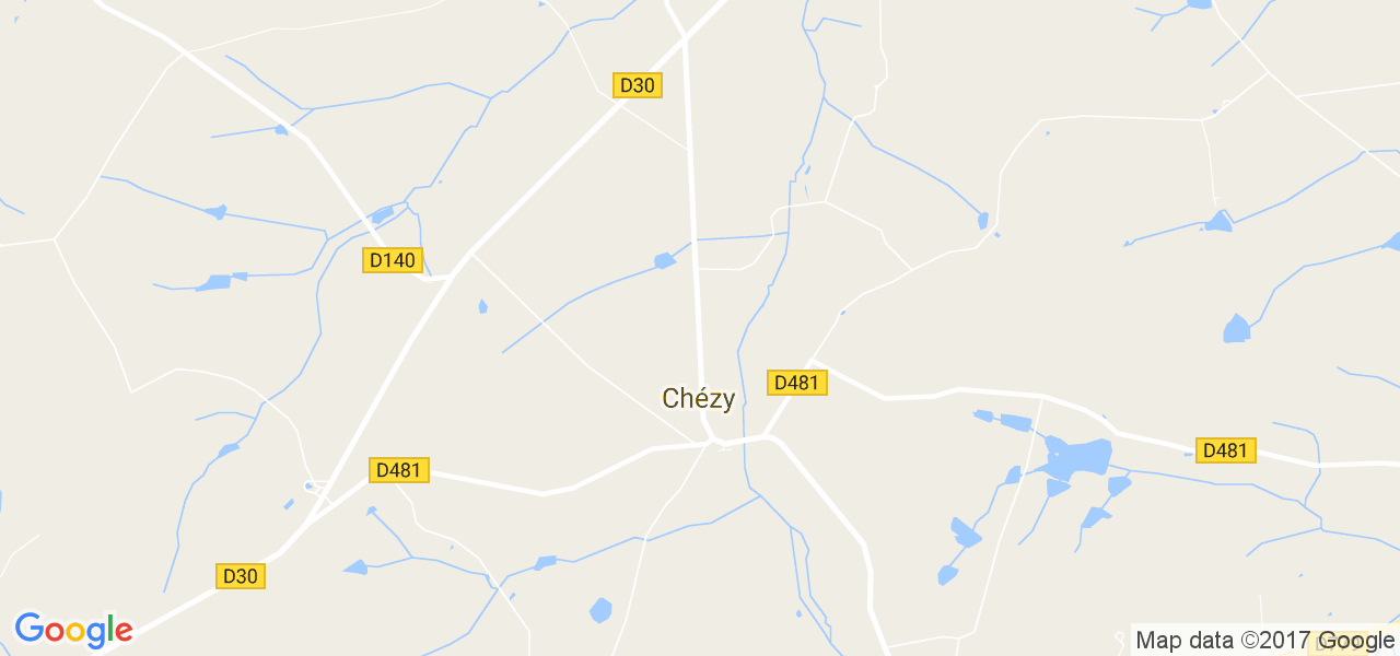 map de la ville de Chézy