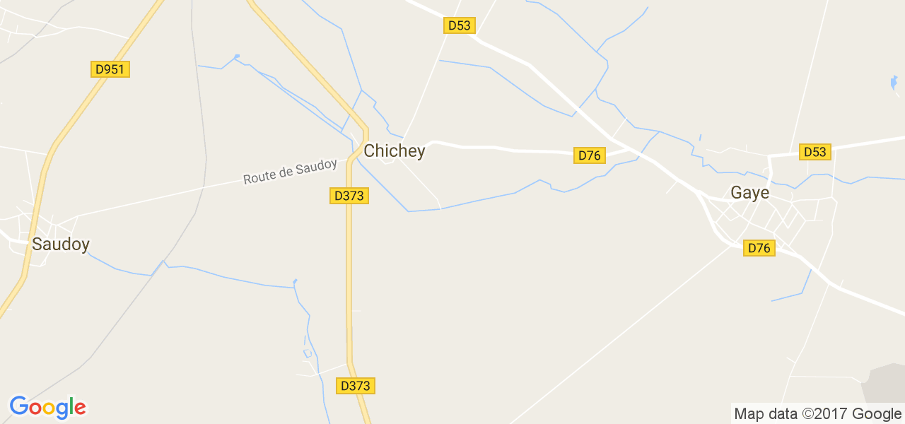 map de la ville de Chichey