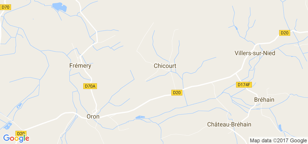 map de la ville de Chicourt