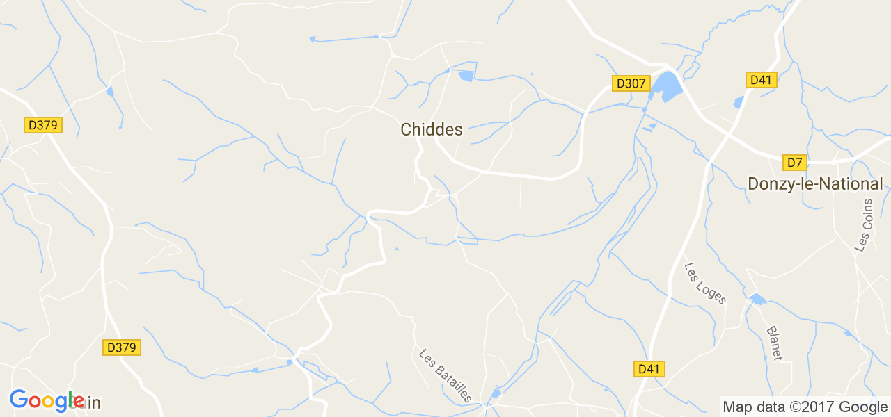 map de la ville de Chiddes