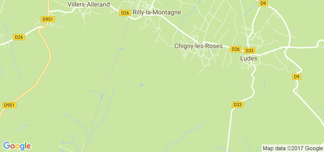 map de la ville de Chigny-les-Roses