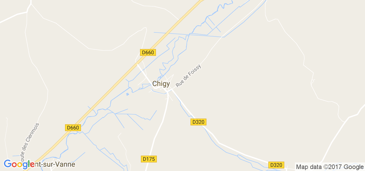 map de la ville de Chigy