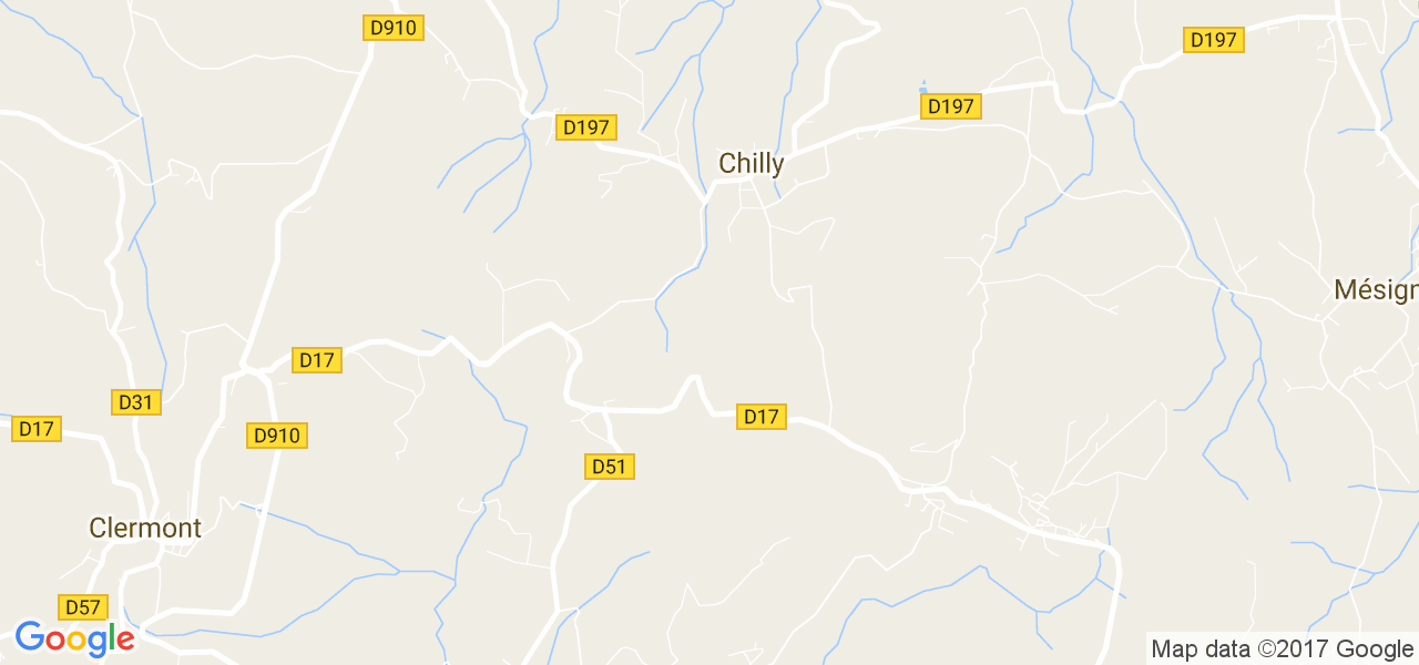 map de la ville de Chilly