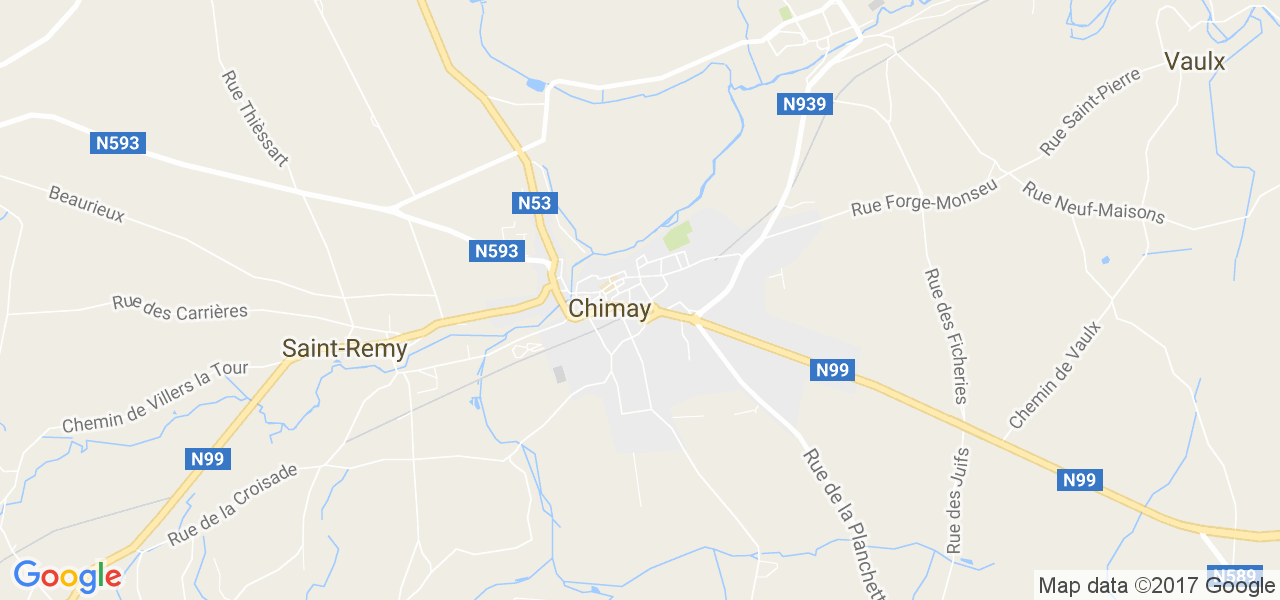 map de la ville de Chimay