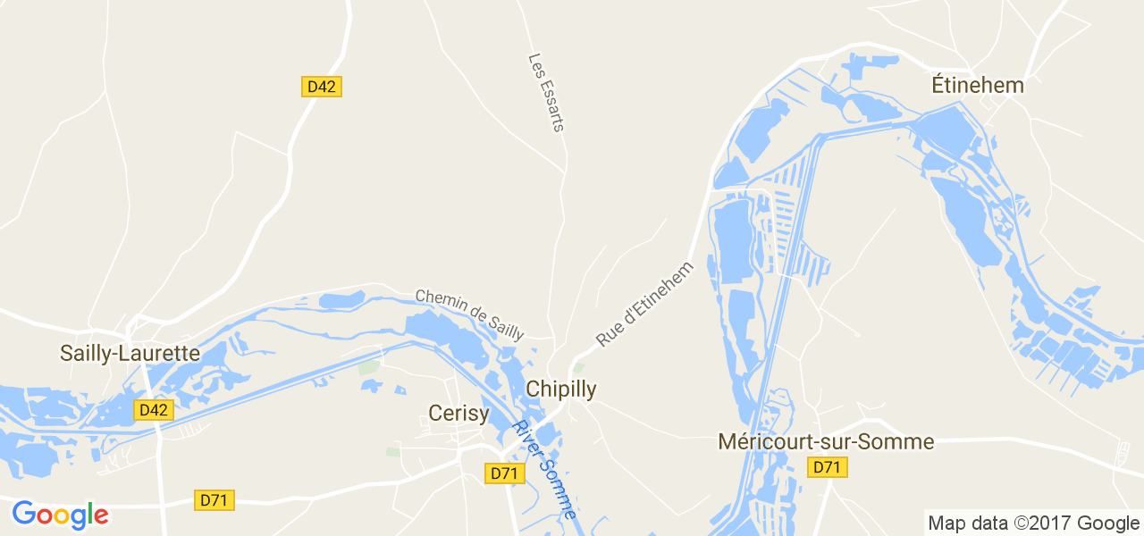 map de la ville de Chipilly