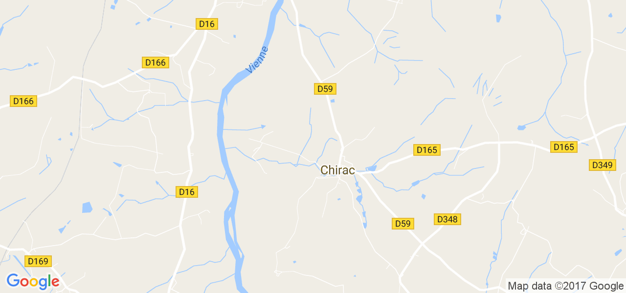 map de la ville de Chirac