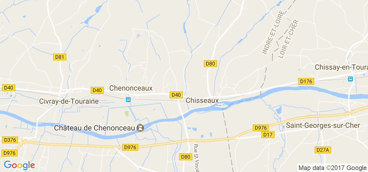 map de la ville de Chisseaux