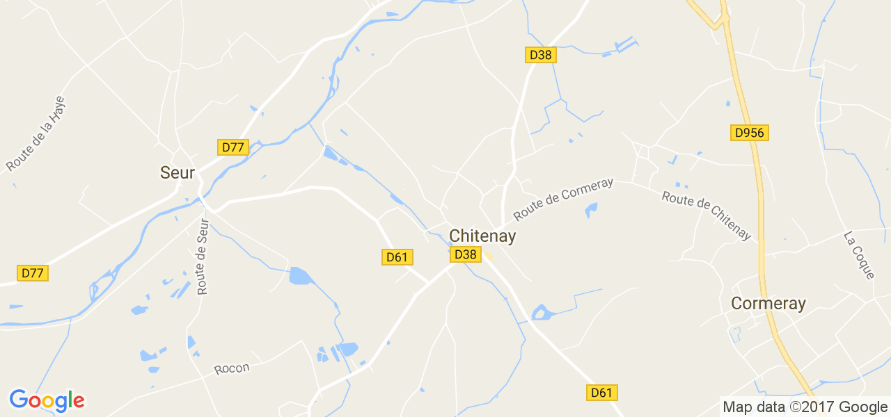 map de la ville de Chitenay