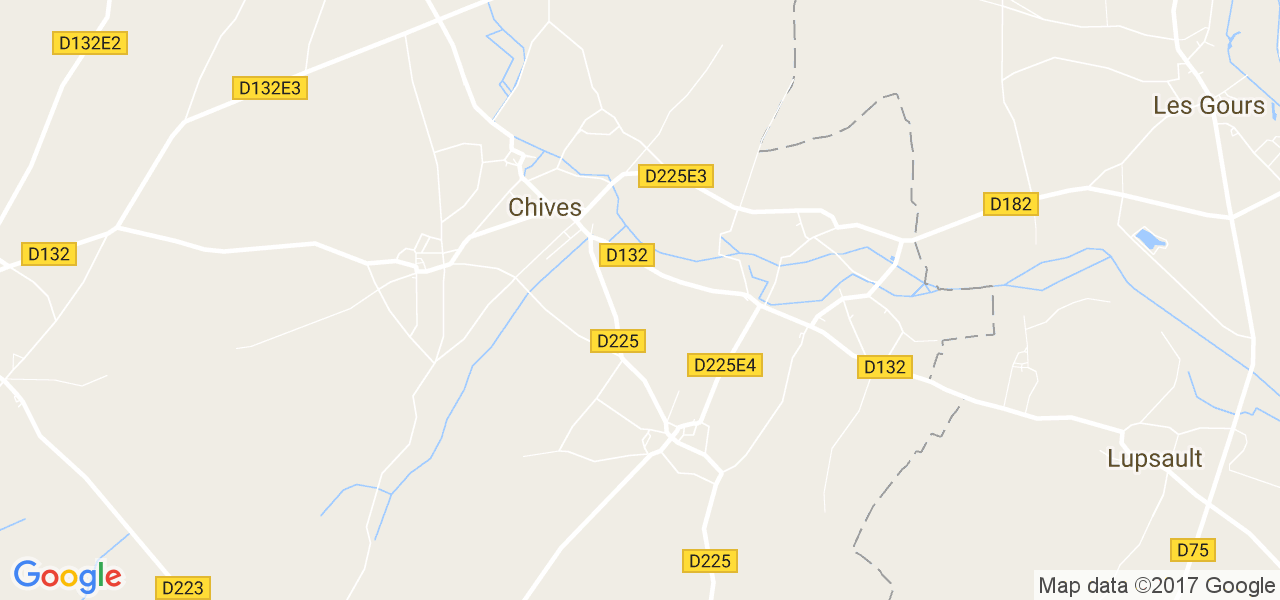 map de la ville de Chives