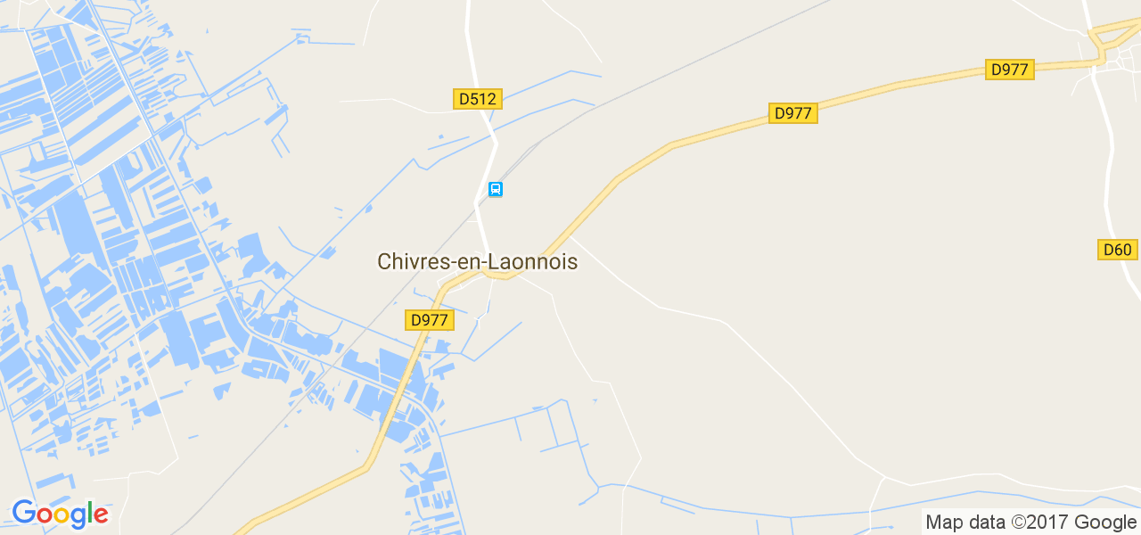 map de la ville de Chivres-en-Laonnois