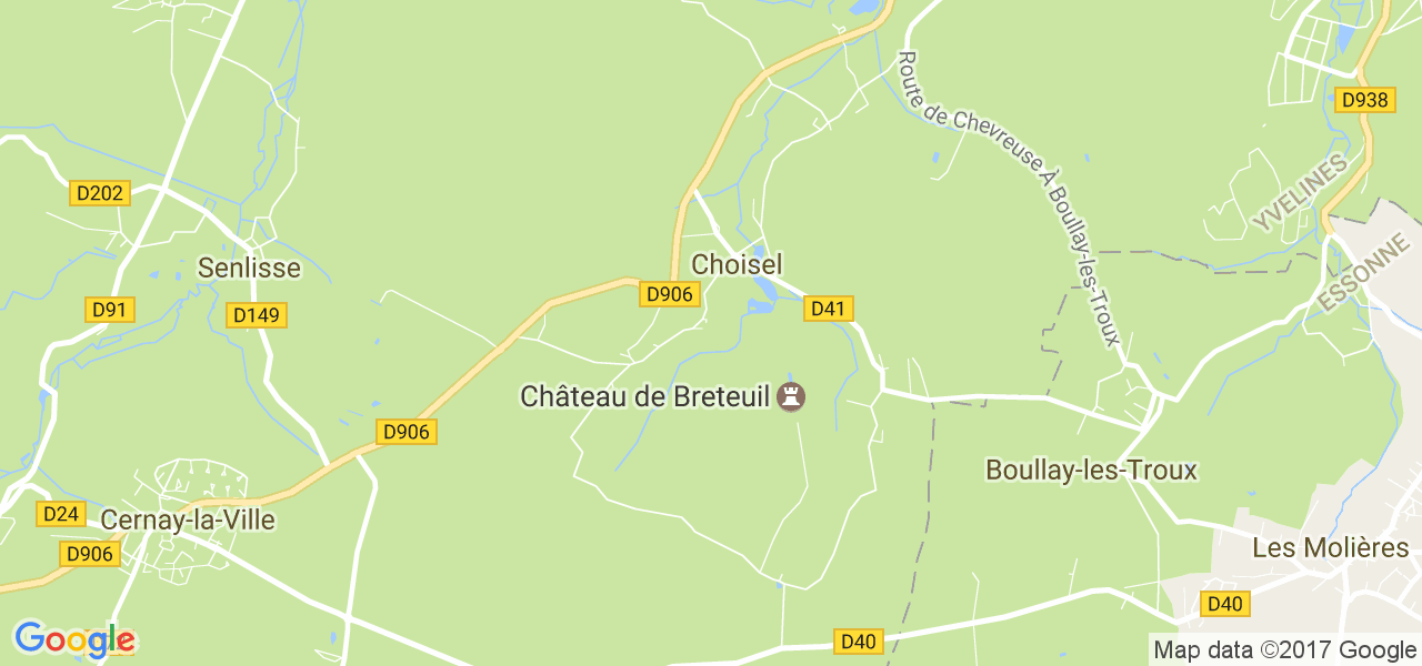 map de la ville de Choisel