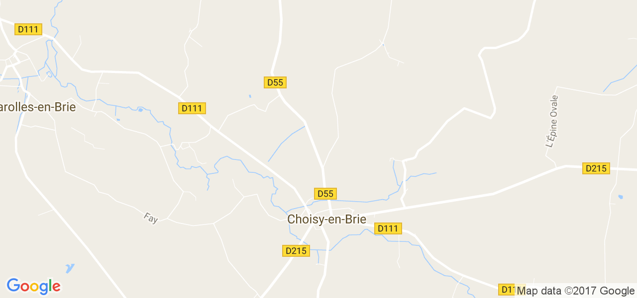 map de la ville de Choisy-en-Brie