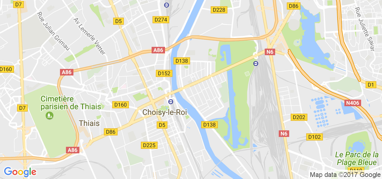 map de la ville de Choisy-le-Roi