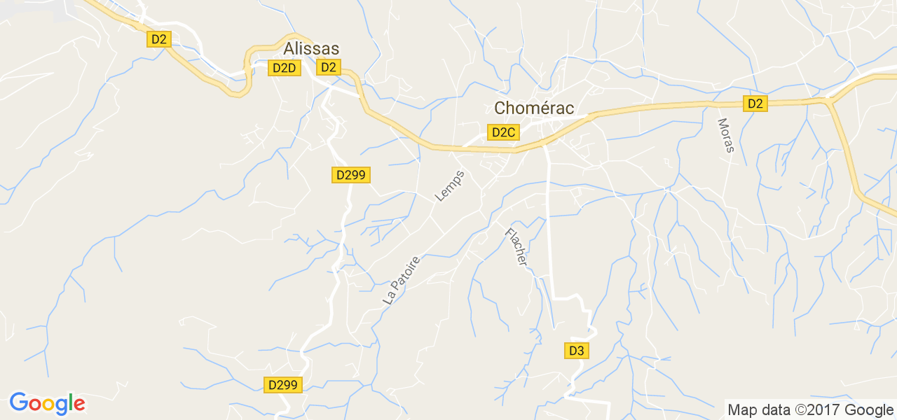 map de la ville de Chomérac