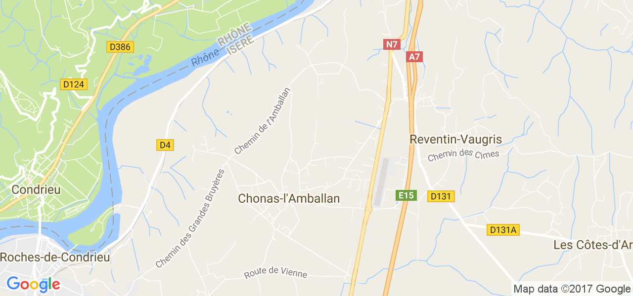 map de la ville de Chonas-l'Amballan