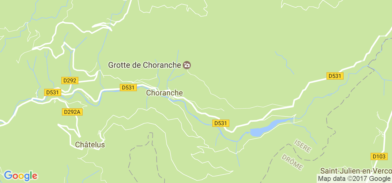 map de la ville de Choranche