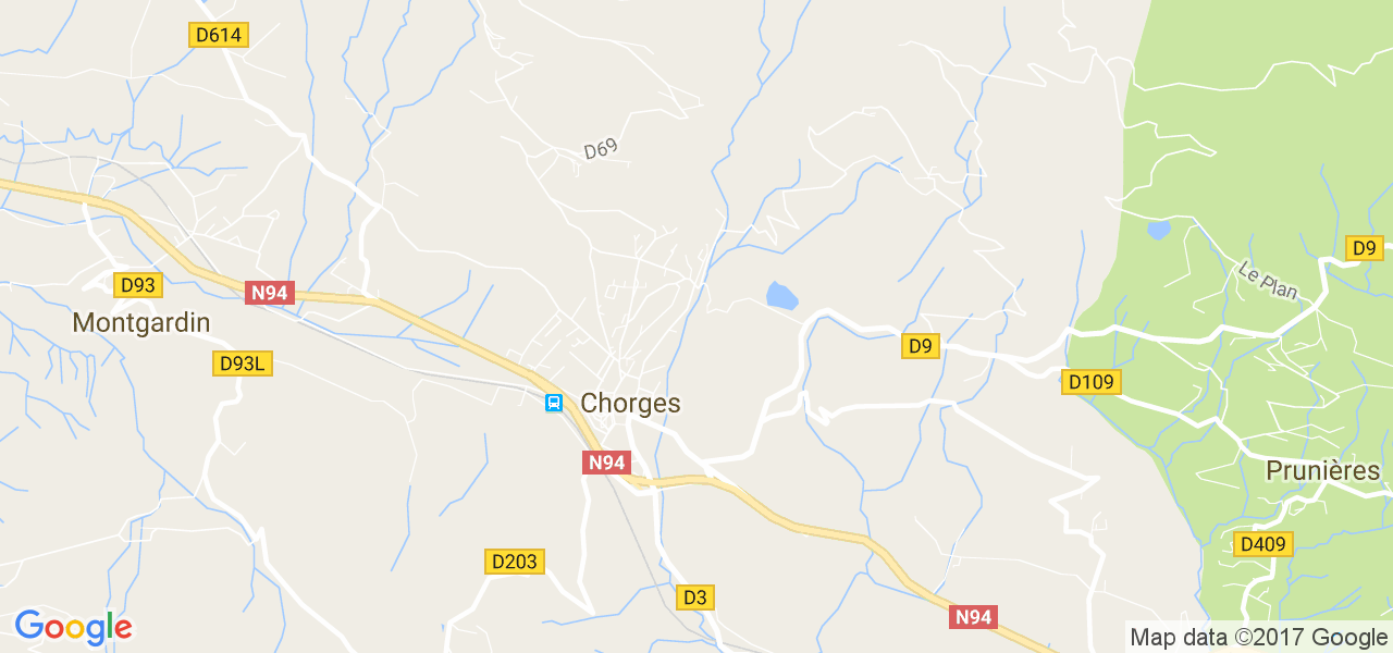 map de la ville de Chorges