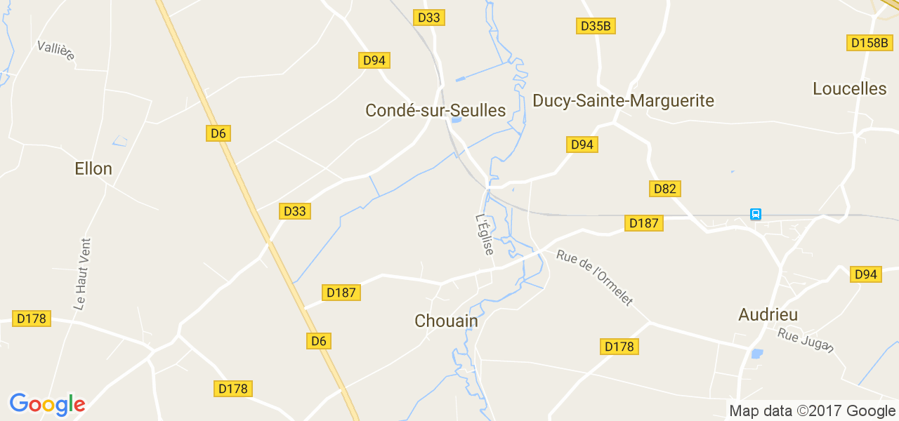 map de la ville de Chouain