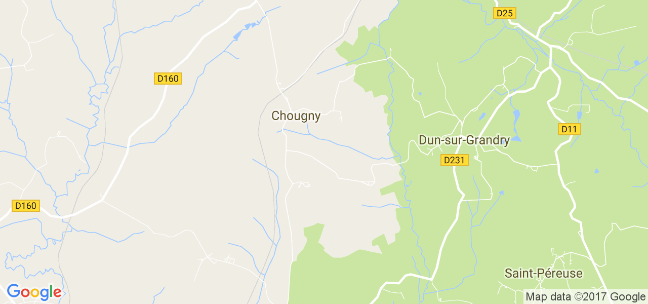 map de la ville de Chougny