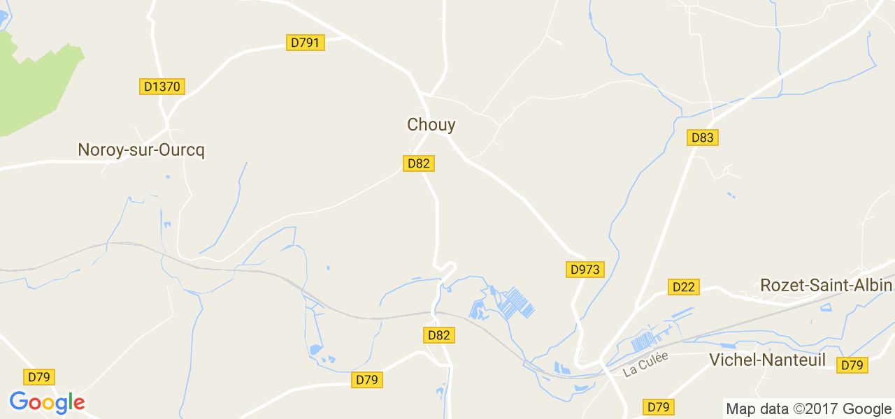 map de la ville de Chouy