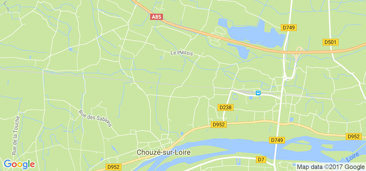 map de la ville de Chouzé-sur-Loire