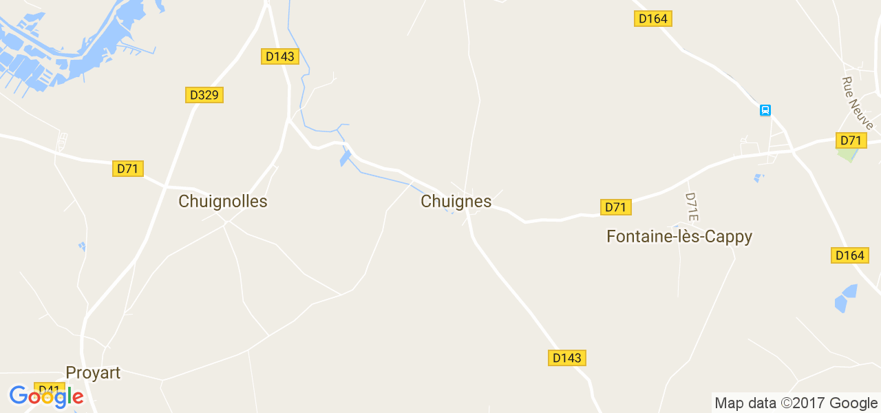 map de la ville de Chuignes