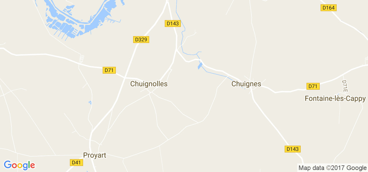 map de la ville de Chuignolles