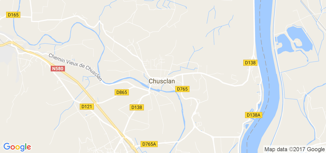 map de la ville de Chusclan