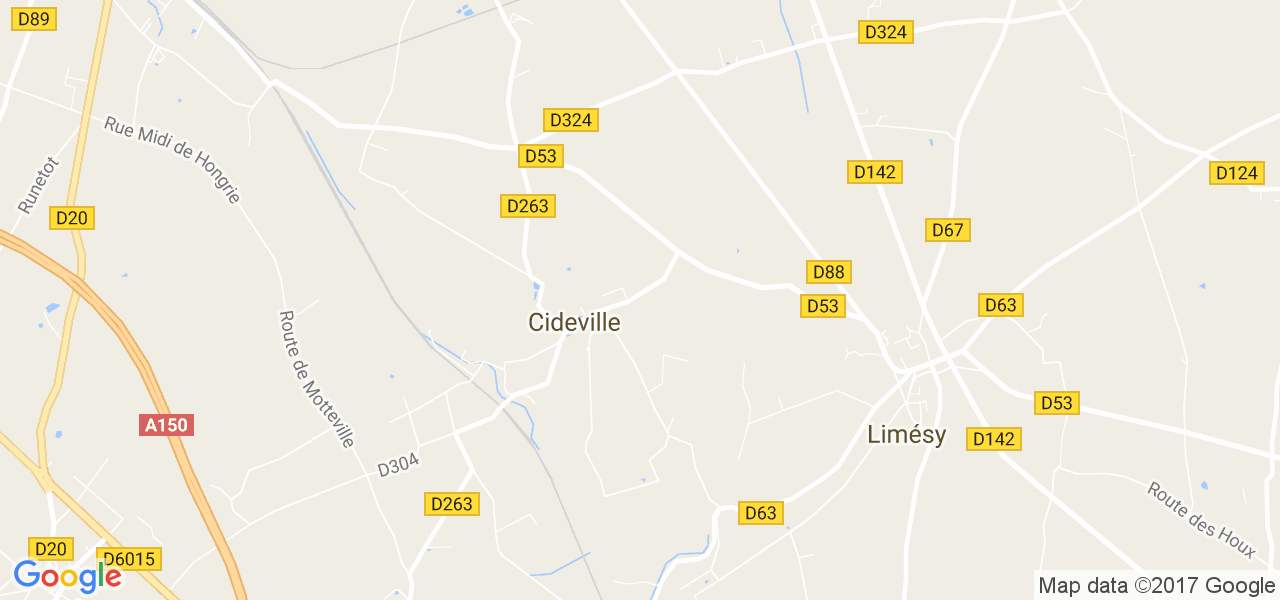 map de la ville de Cideville