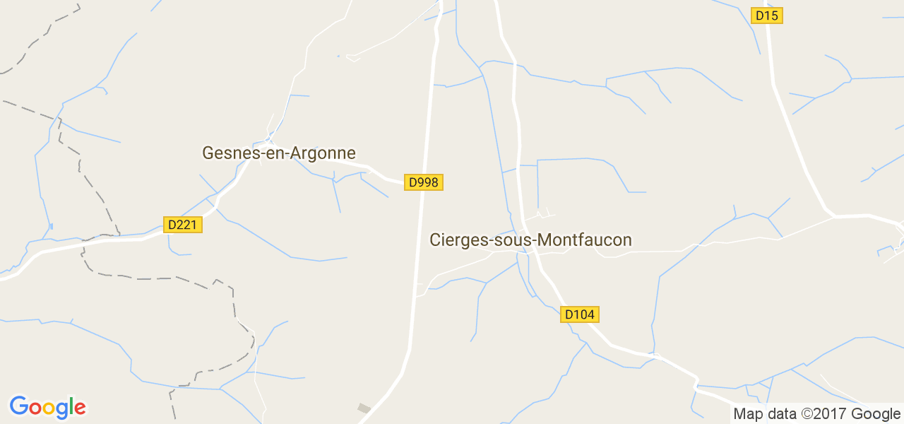 map de la ville de Cierges-sous-Montfaucon