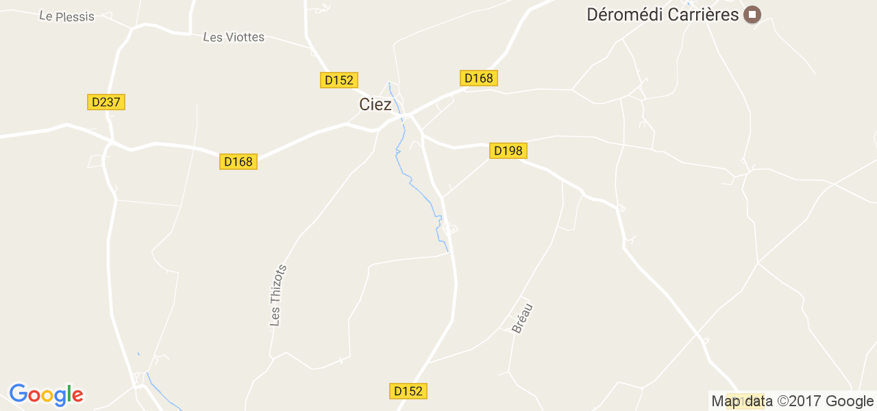 map de la ville de Ciez