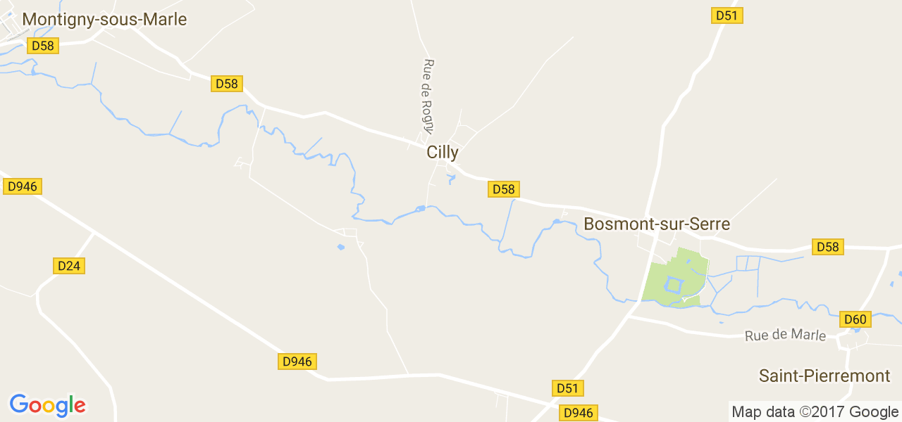 map de la ville de Cilly