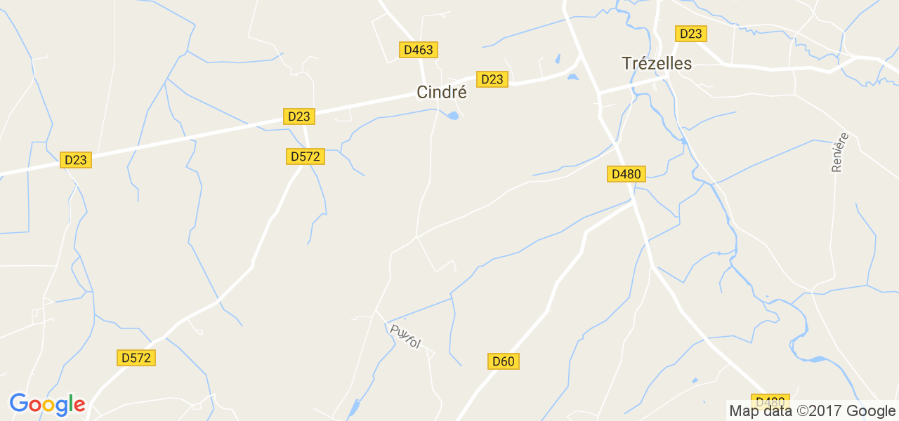map de la ville de Cindré