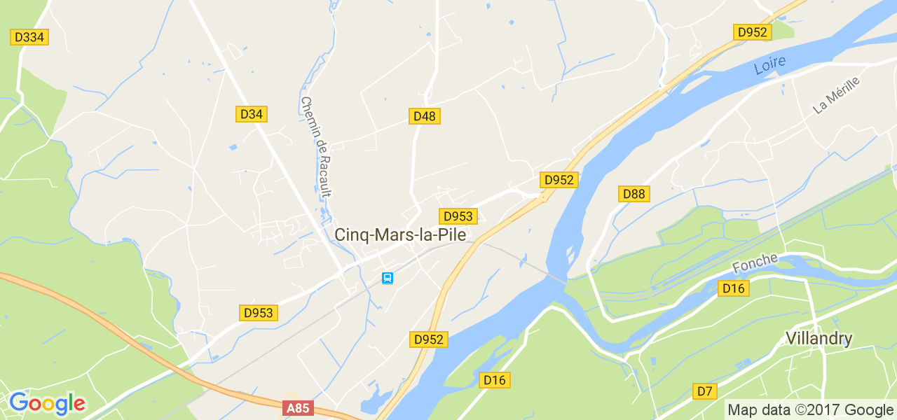 map de la ville de Cinq-Mars-la-Pile