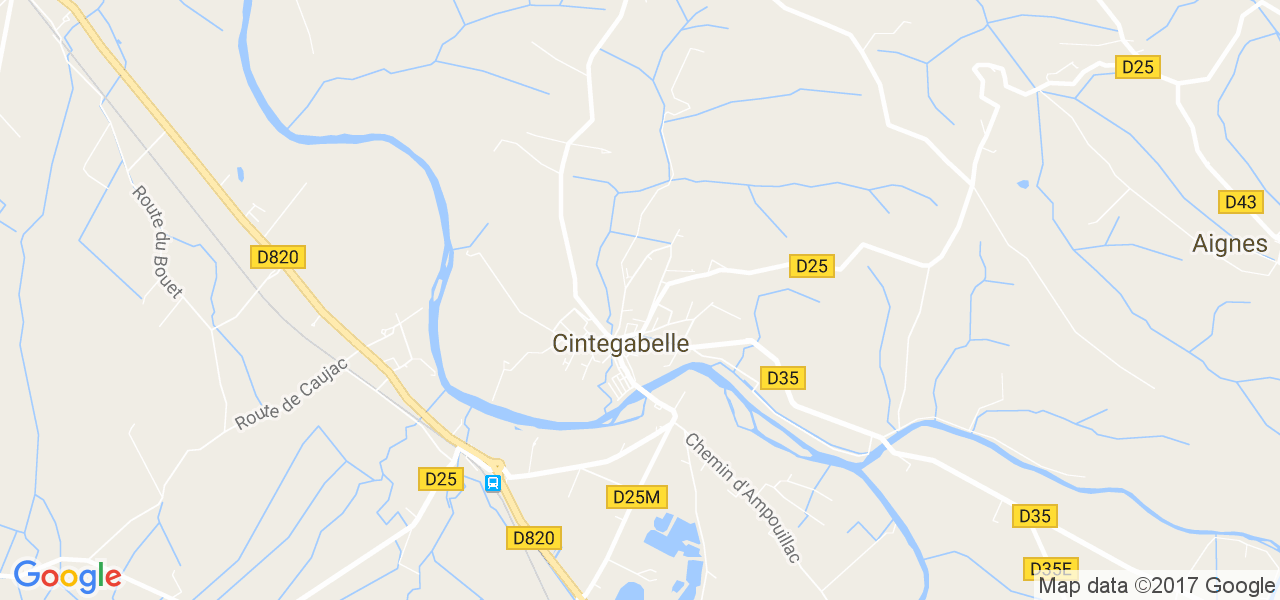 map de la ville de Cintegabelle