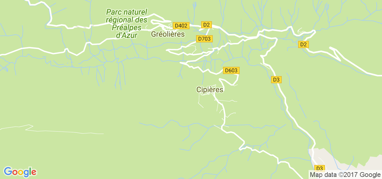 map de la ville de Cipières