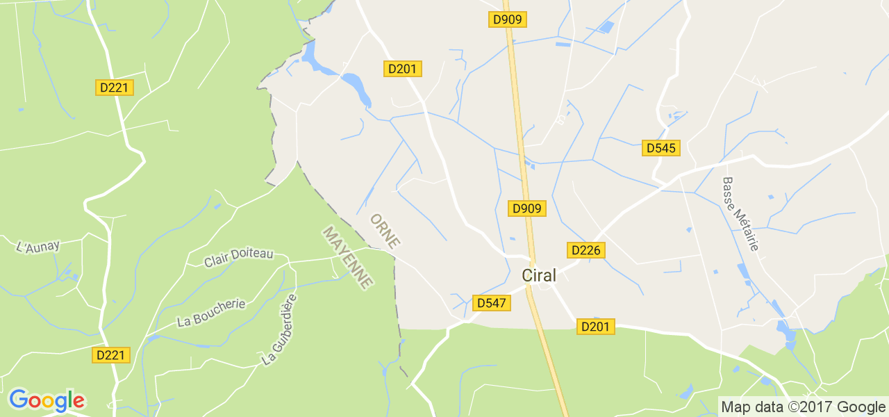 map de la ville de Ciral